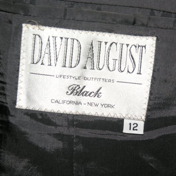 David August Bespoke Gray Yacht Striped Two Button Suit Jacket 44L - Picture 11 of 11